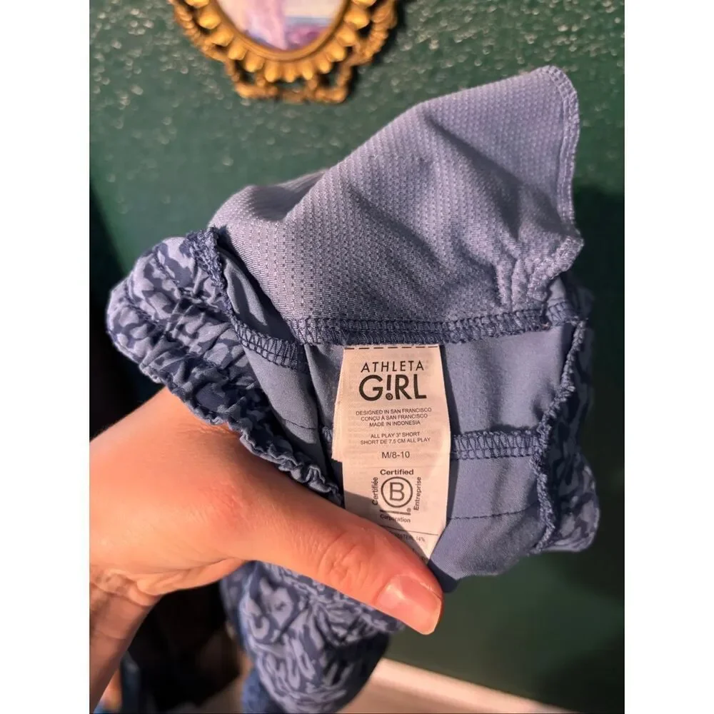 Athleta Girl Blue All Play 3” Shorts Size Medium